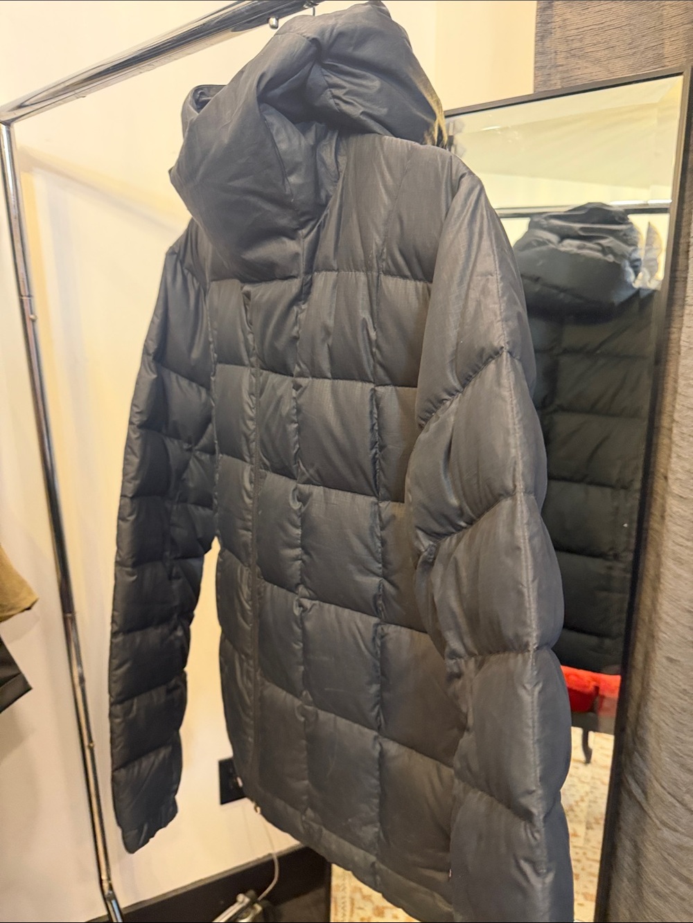 Nau Men's Black Quilted Hooded Puffer Jacket - Picture 1 of 5